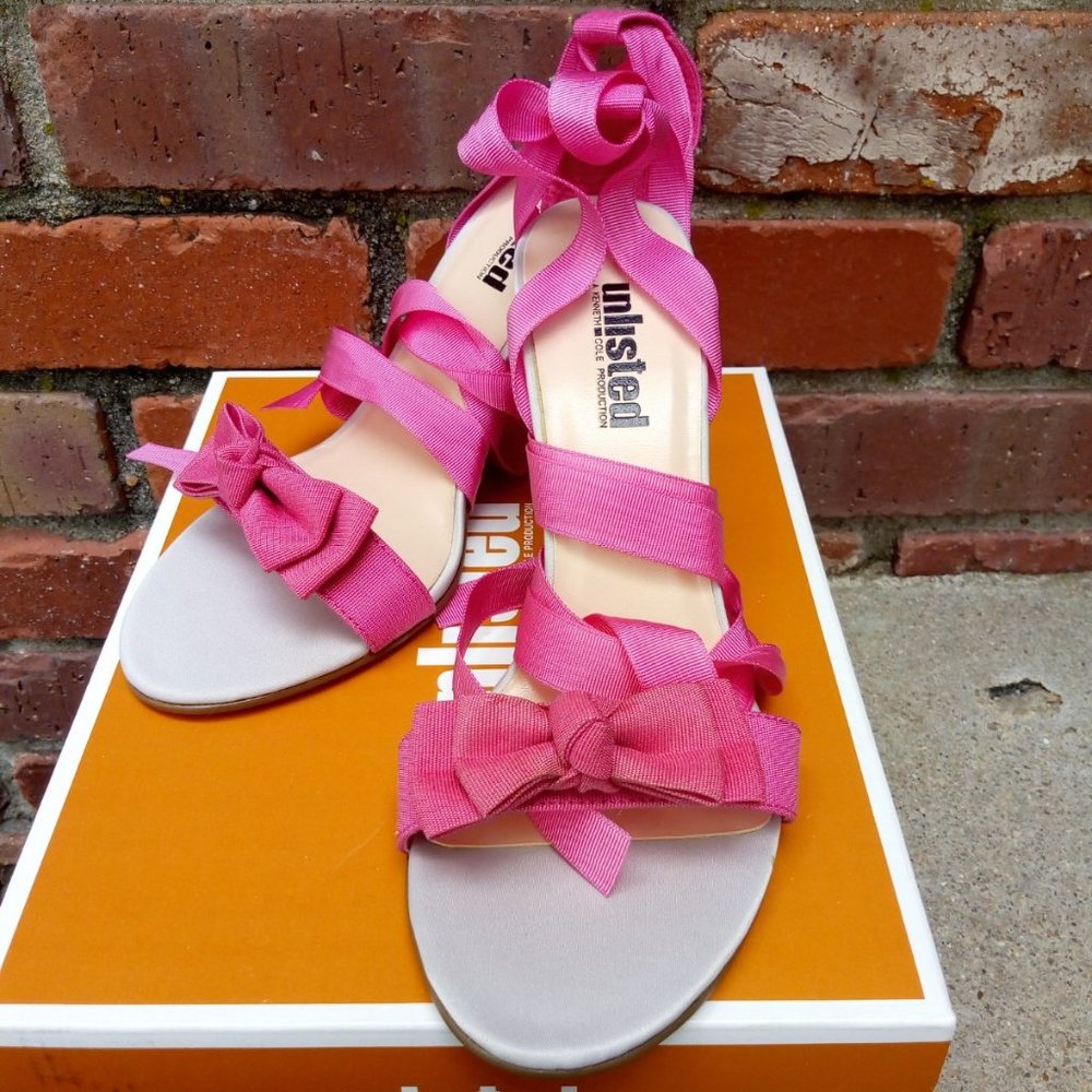 Unlisted Lace up Hot Pink Espadrilles - Size 6.5